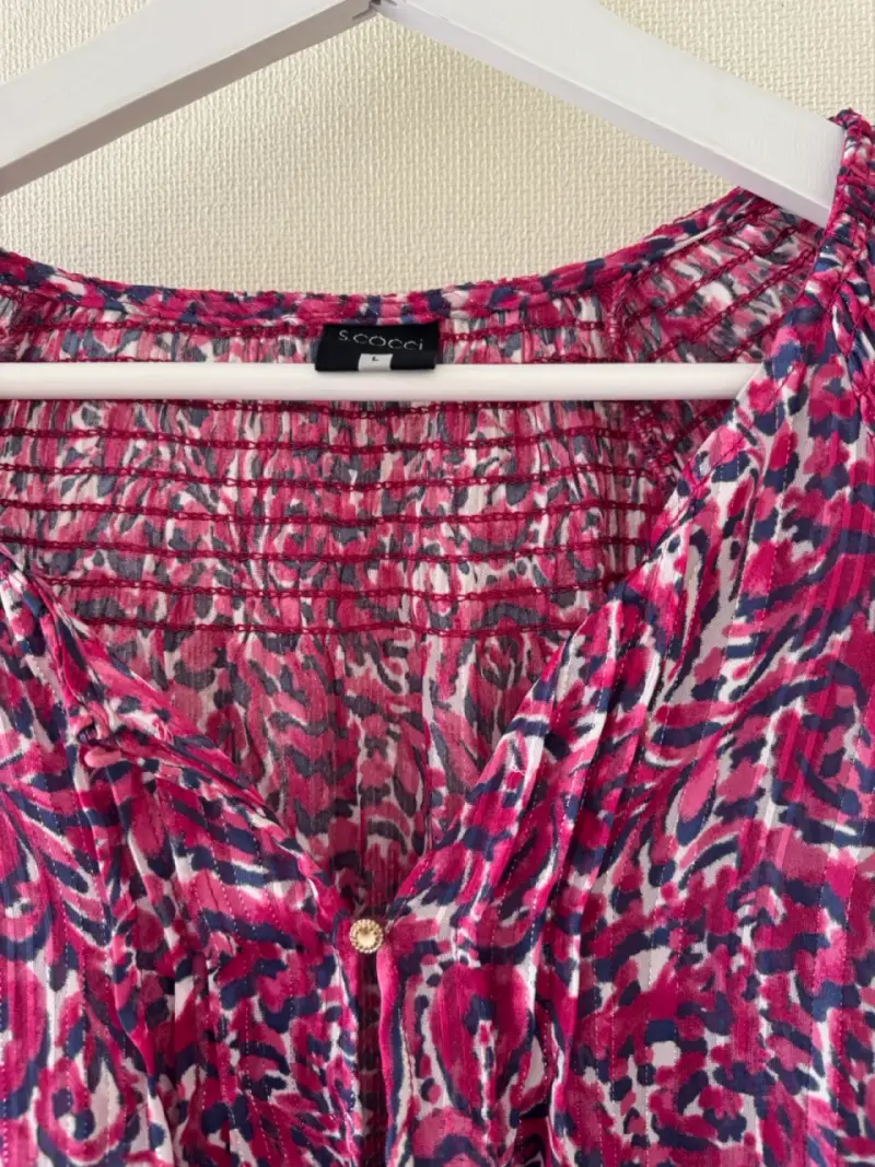 Blusa estampada fucsia multicolor - 8