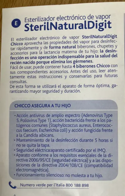 Esterilizador de bebé Chicco - miniatura 4