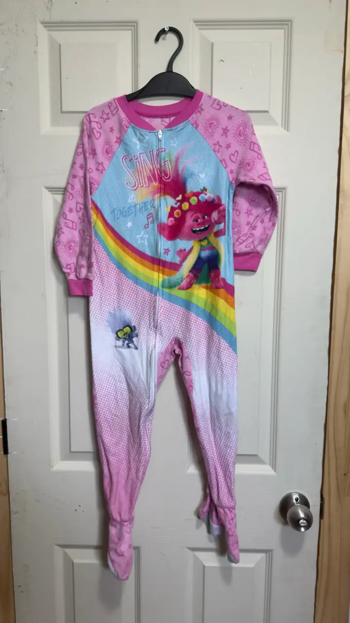 Pijama infantil Trolls rosado - 1