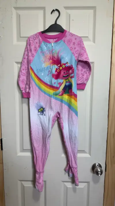 Pijama infantil Trolls rosado - miniatura 1