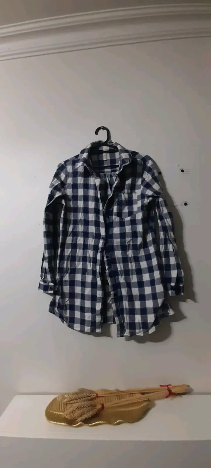 Camisa de cuadros azul y blanco - 2
