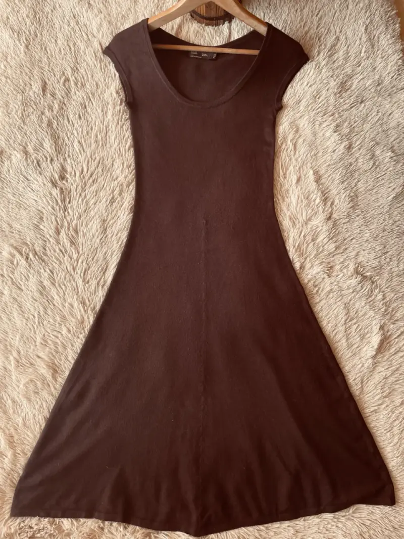 Vestido marrón talla M - 4