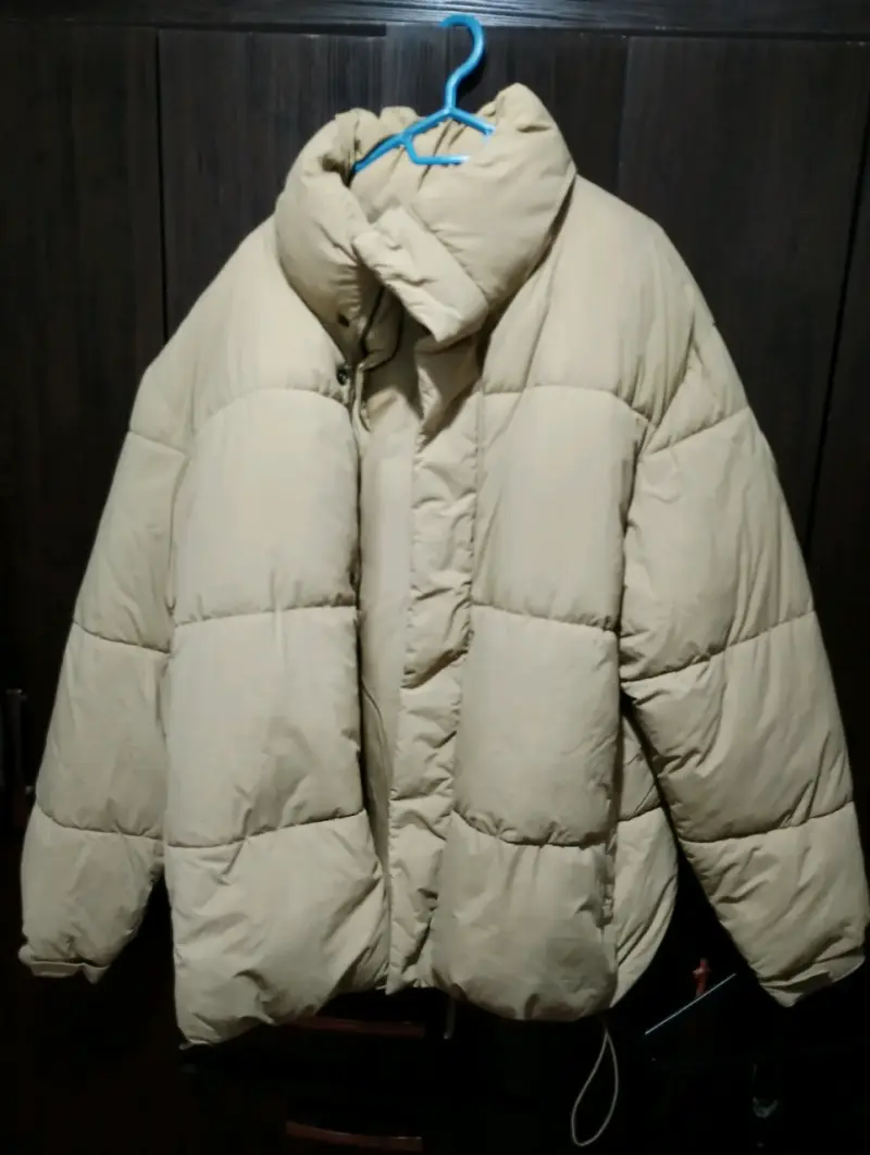 Chaqueta puffer beige - 1