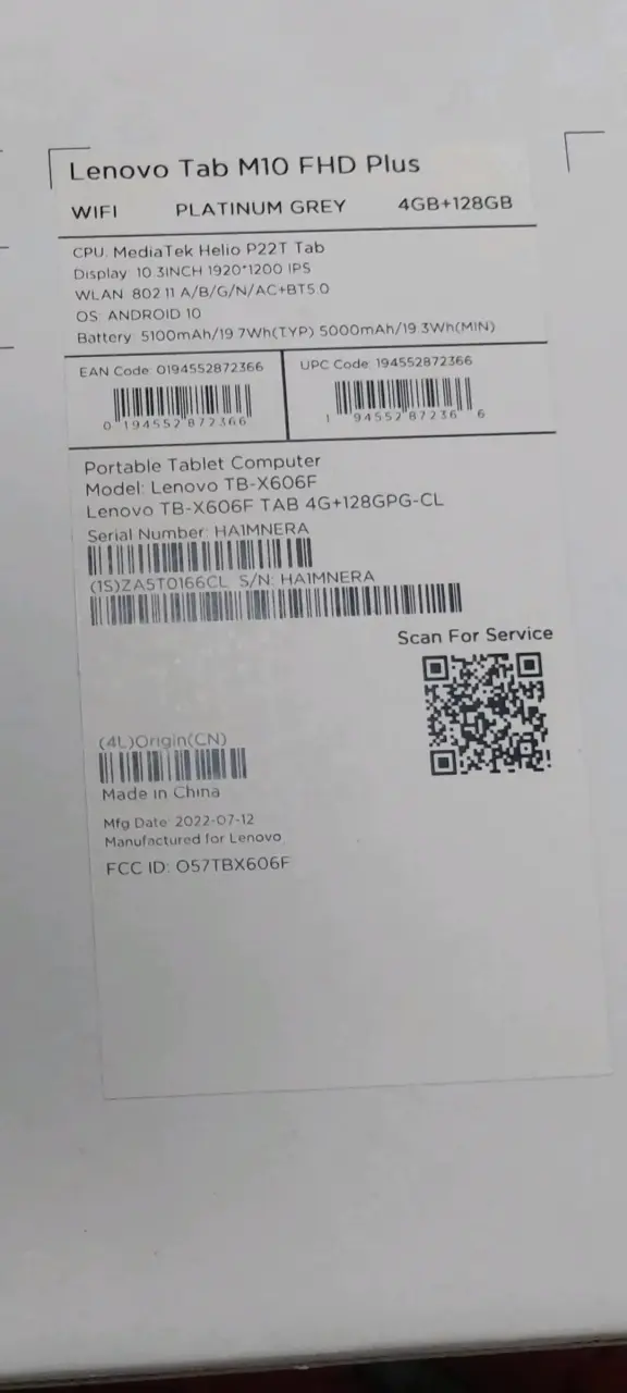 Tablet Lenovo Tab M10 FHD Plus - 3