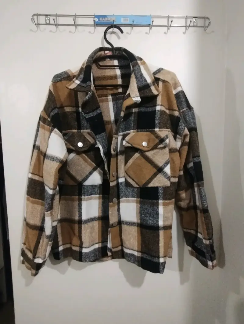 Chaqueta de franela a cuadros