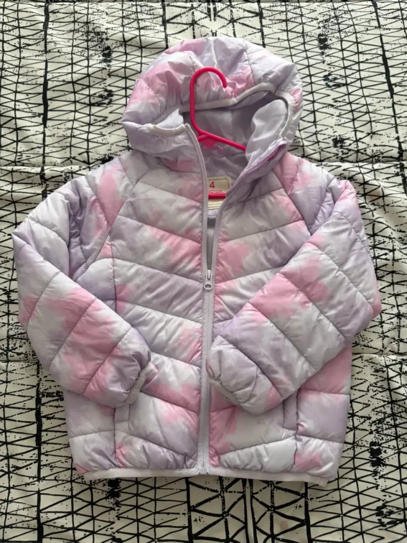 Chaqueta infantil acolchada multicolor