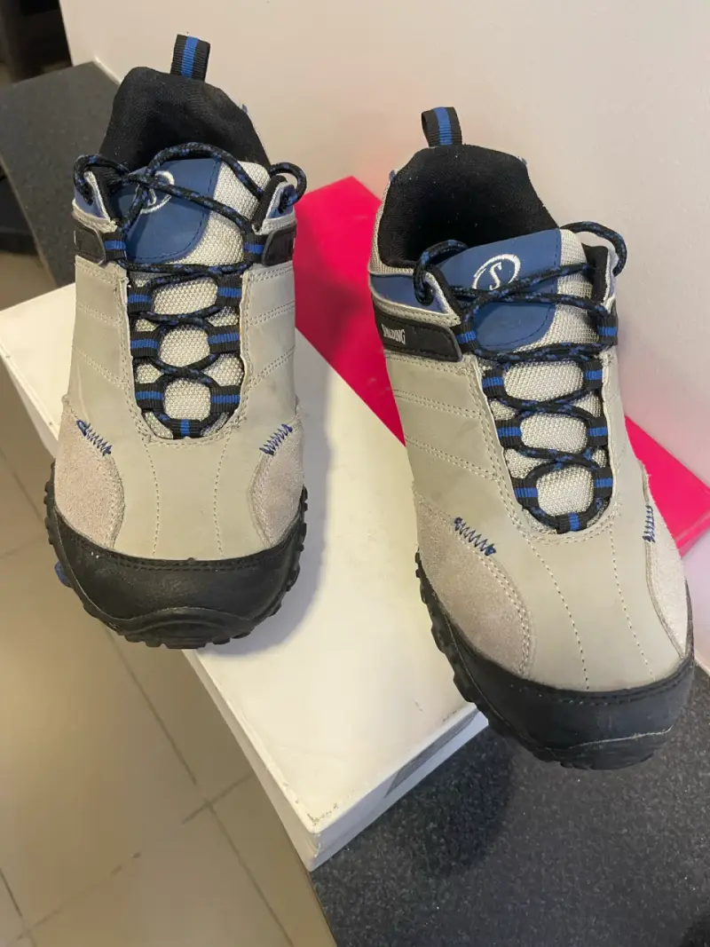 Zapatillas de trekking beige y azul - 2