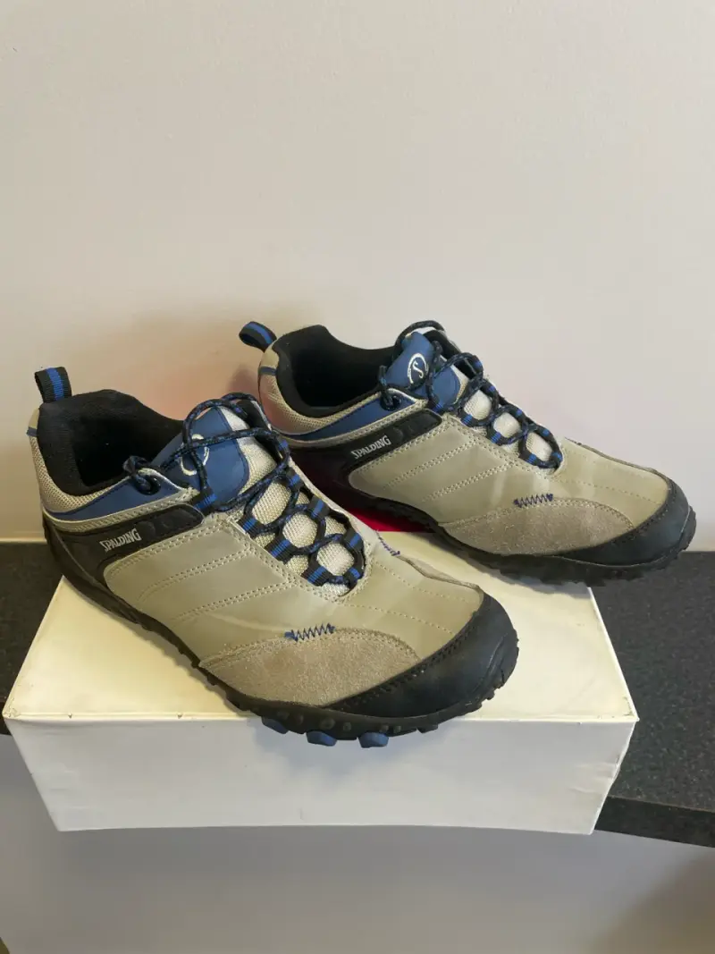 Zapatillas de trekking beige y azul - 3