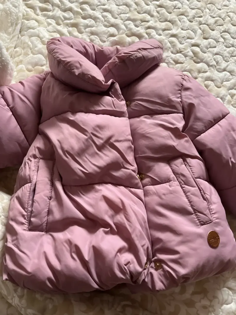 Chaqueta acolchada rosada - 1