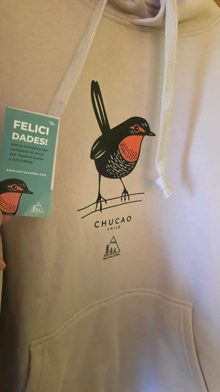 Polerón beige con capucha Chucao - 3