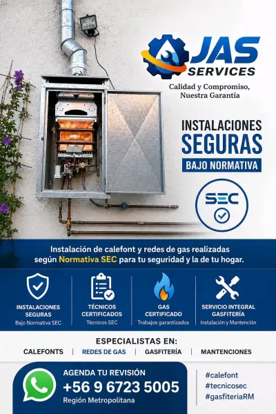 Gasfitería Certificada SEC JAS SERVICES - miniatura 3