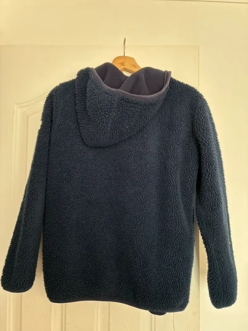 Chaqueta polar azul con capucha - 3