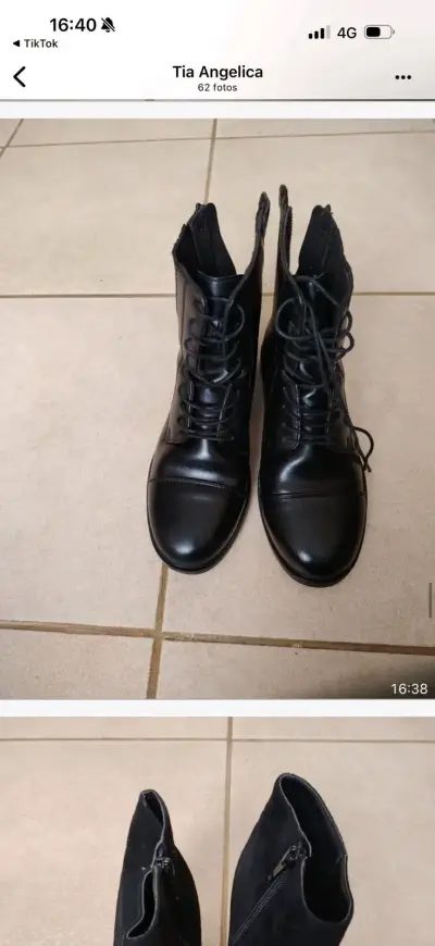 Botas negras de cuero - miniatura 2