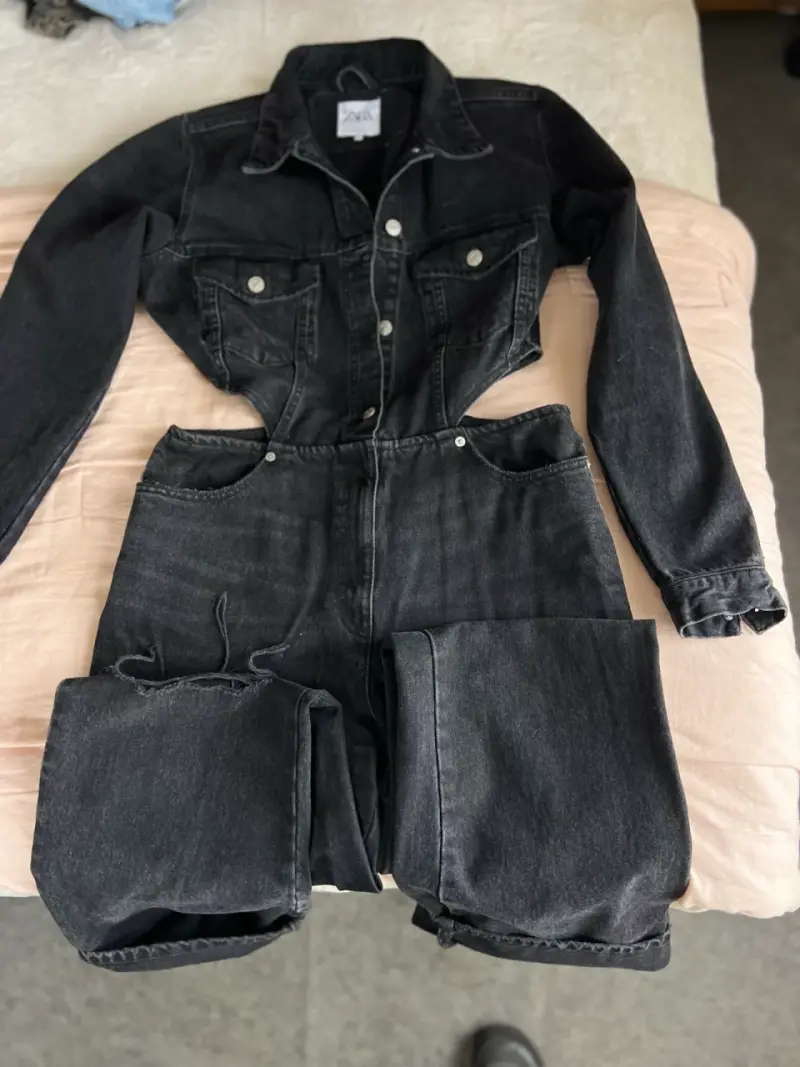 Enterito de mezclilla negro marca Zara - 2