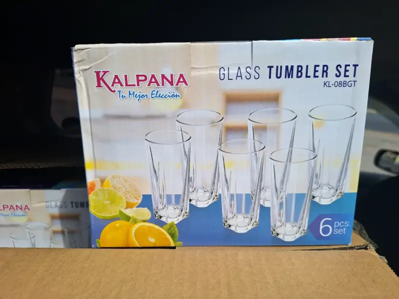 Set de vasos de vidrio Kalpana