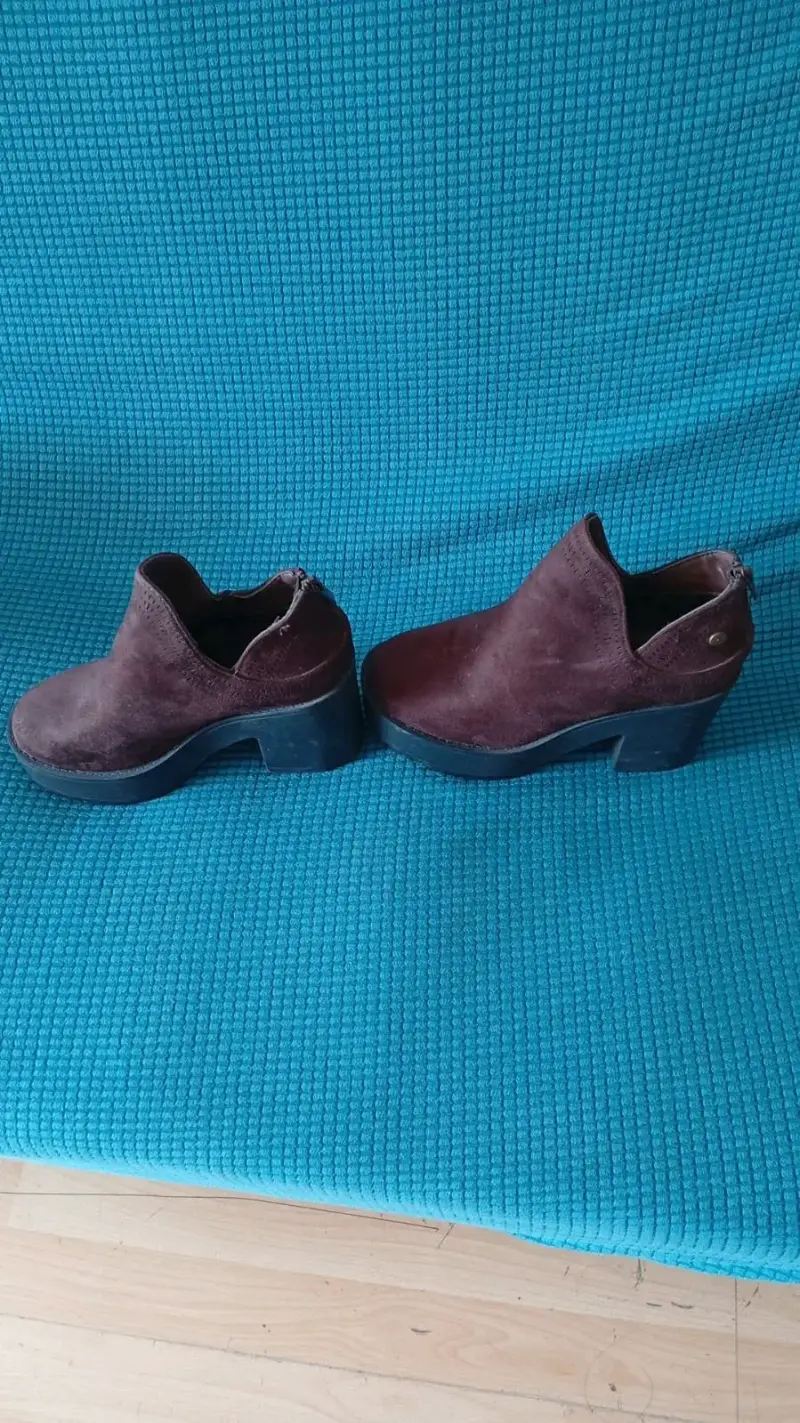 Botines de gamuza burdeos - 2