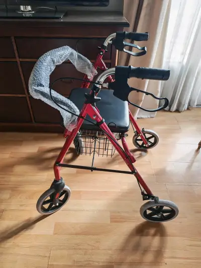 Andador plegable rojo nuevo - miniatura 4