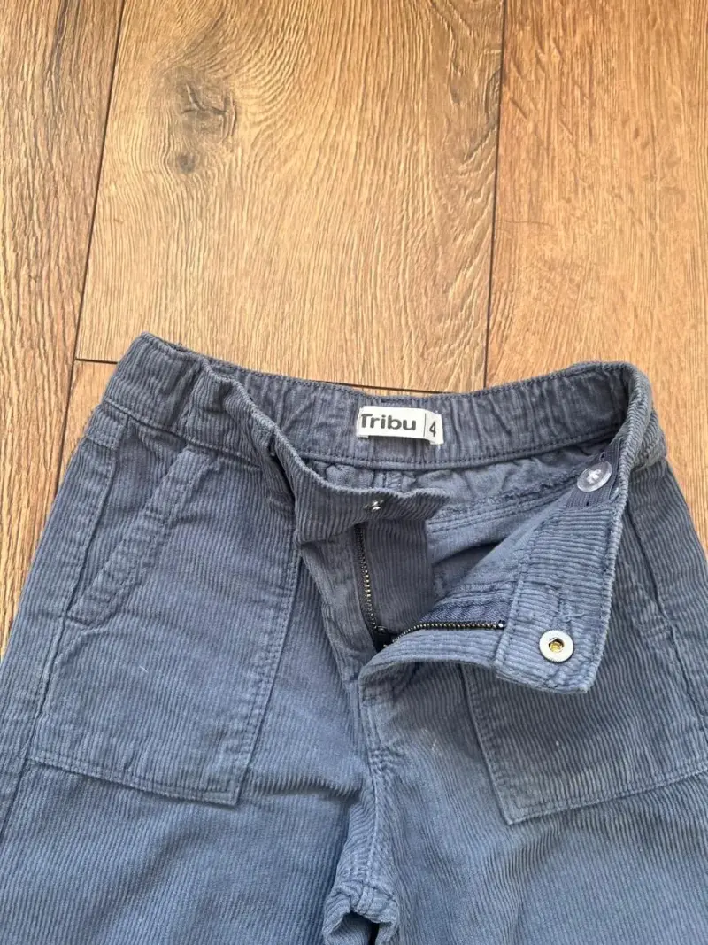 Pantalones de cotelé gris talla 4 - 2