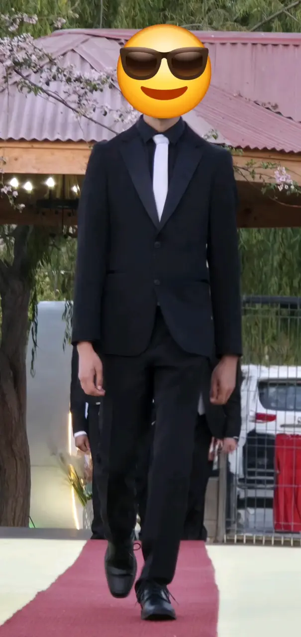 .Traje formal negro solapa satinada - 3