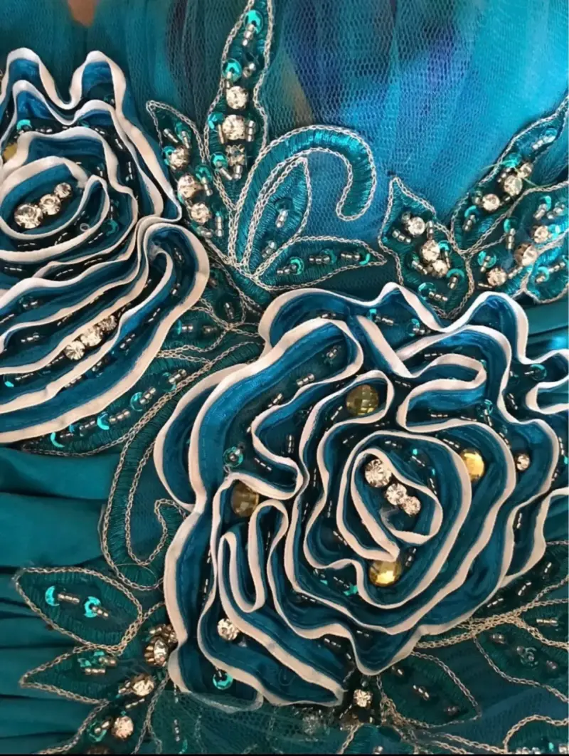 Vestido de fiesta azul elegante - 2