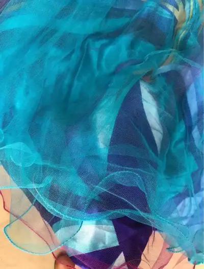 Vestido de fiesta azul elegante - miniatura 4