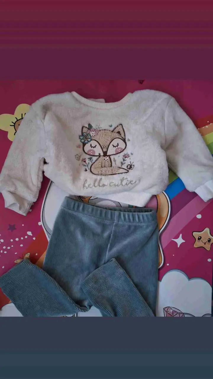 Conjunto para niña con diseño de zorro - 1