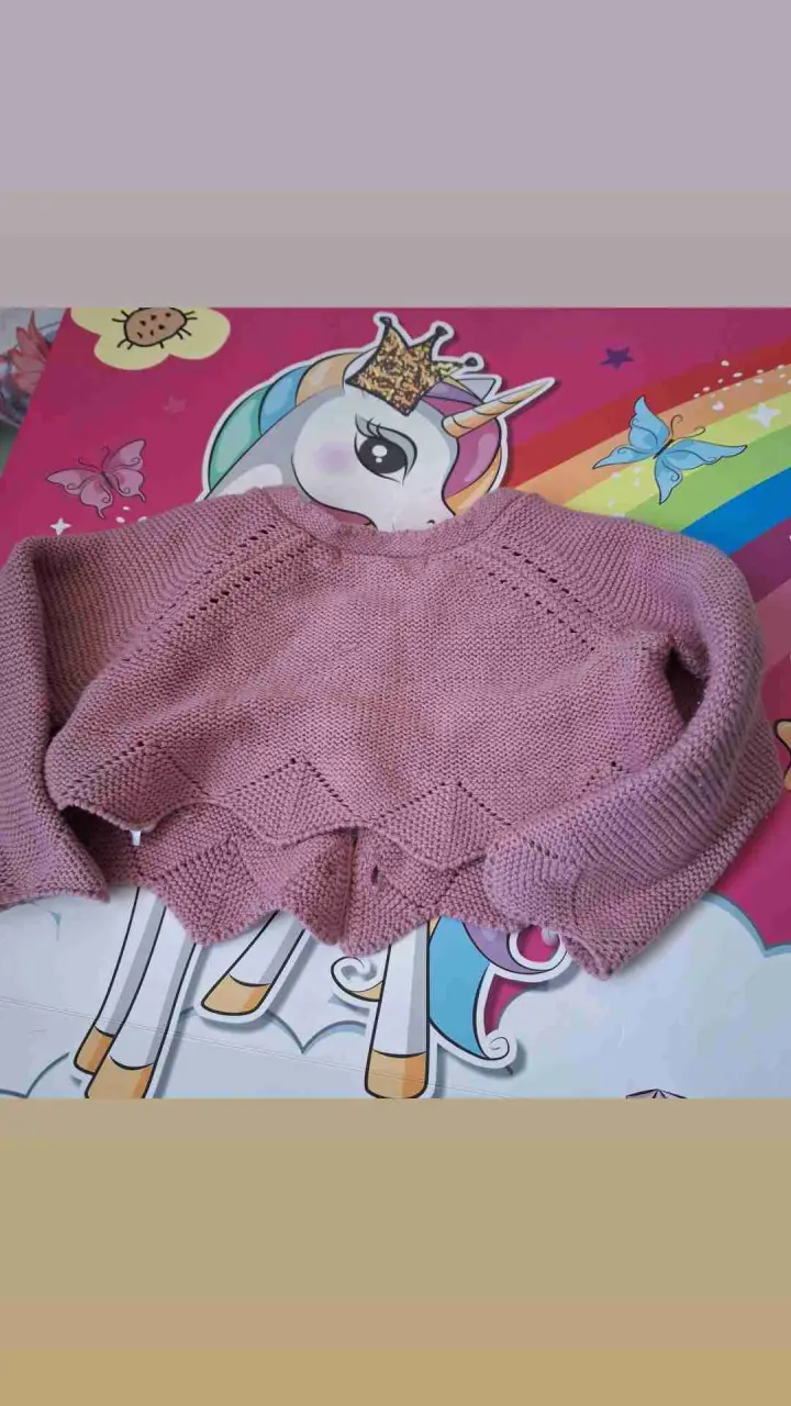 Chaleco infantil rosa con lazo - 3