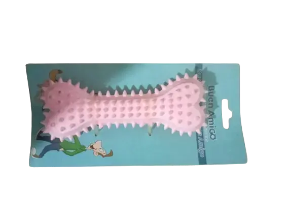 Juguete de goma para perros rosa