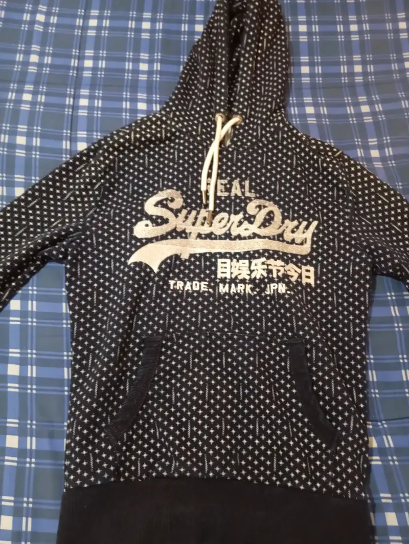 Polerón Superdry con capucha estampado Azul