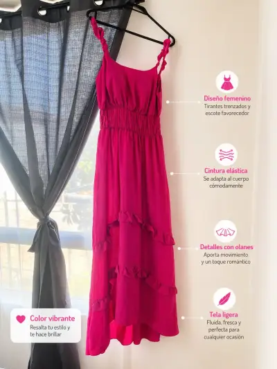 Vestido tejido trenzado beige - miniatura 6