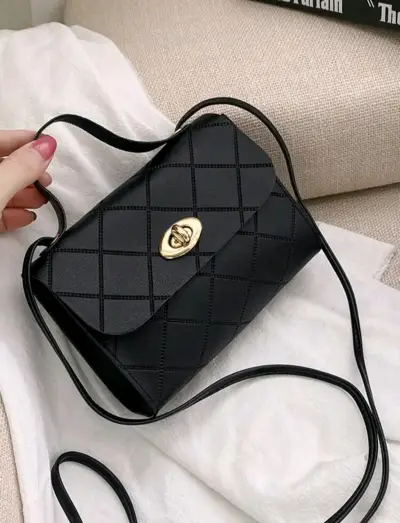 Bolso bandolera tejido con detalle - miniatura 3