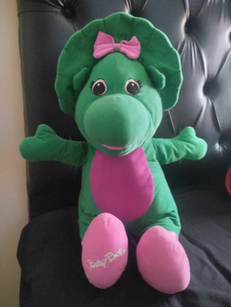 Peluche Baby Bop verde y rosado - 1