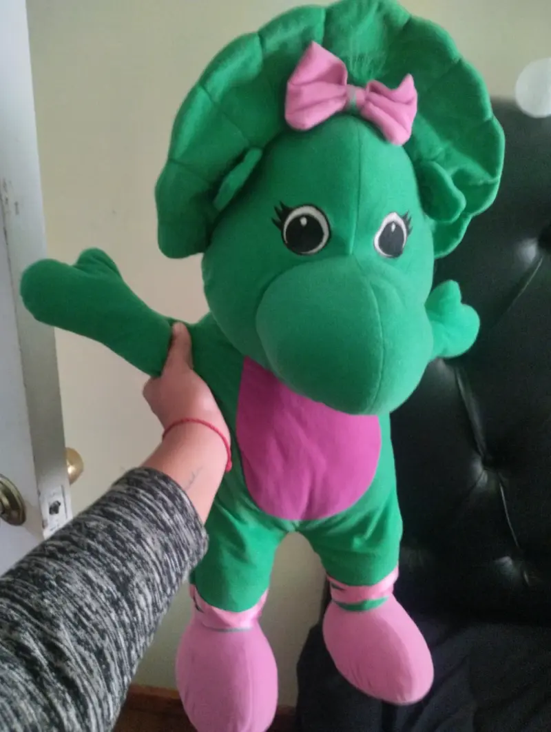 Peluche Baby Bop verde y rosado - 2