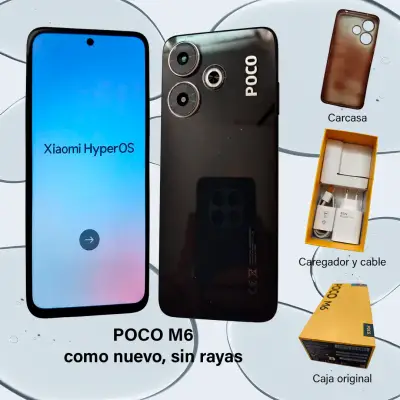 Smartphone POCO M6 con accesorios - miniatura 2