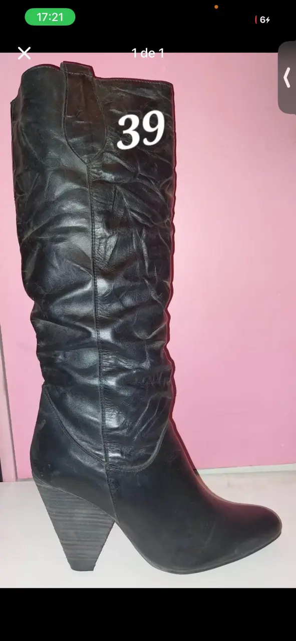 Botas altas negras talla 39