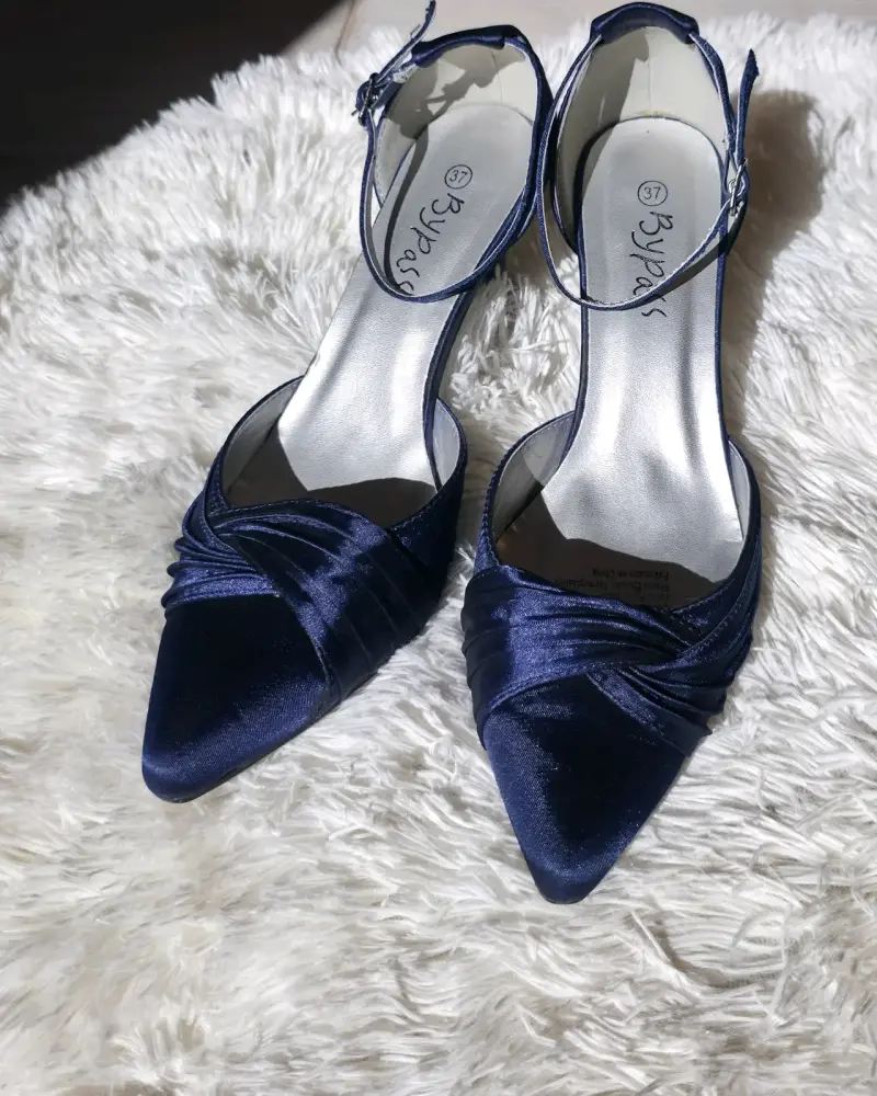 Zapatos de tacón azul oscuro - 2