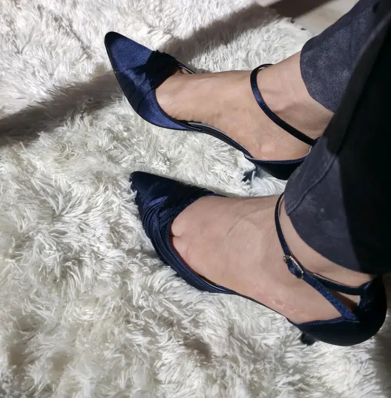 Zapatos de tacón azul oscuro - 4