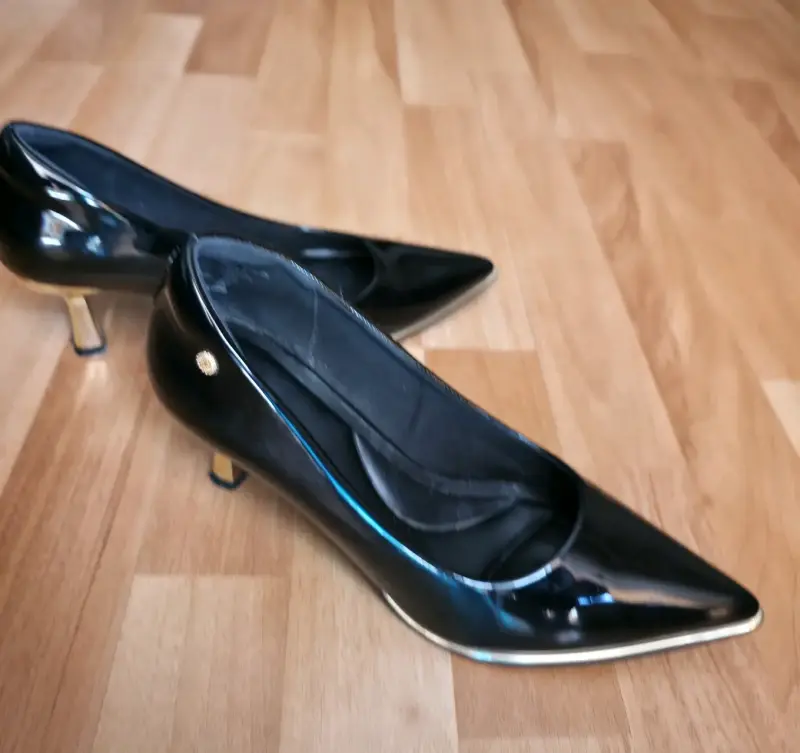 Zapatos de taco medio negros - 5