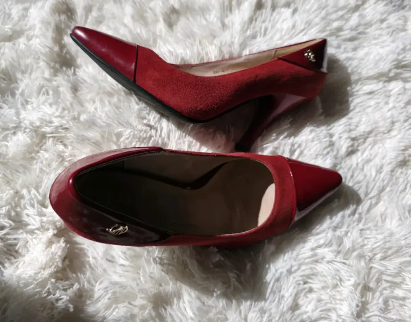 Zapatos rojos de tacón elegante tacón alto - 3