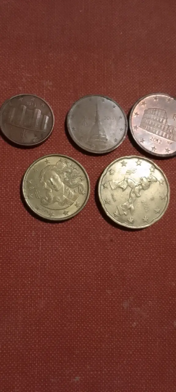 Conjunto de monedas de Italia centimos de euro - 1