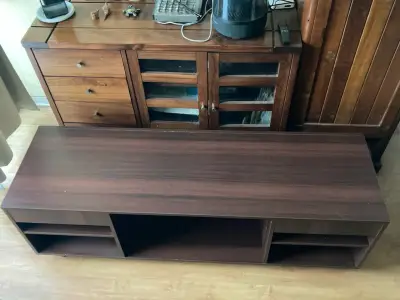 Mueble de TV madera oscura - miniatura 3