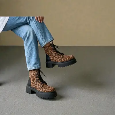 Botines estampados de leopardo - miniatura 1