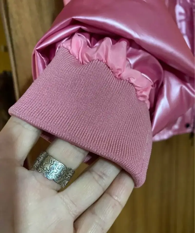 Chaqueta inflada rosa metálica - 5