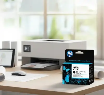 Cartucho de tinta negra HP 712 - miniatura 3
