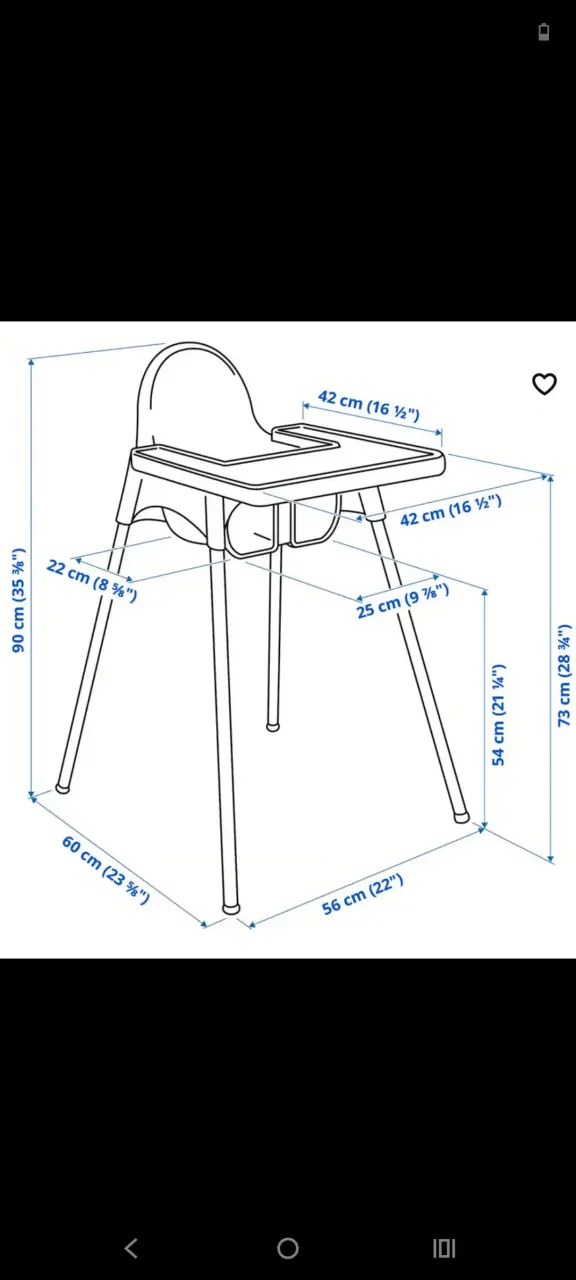 Silla de comer para bebé blanca - 2