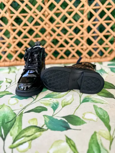 Botines negros charol talla 25 - miniatura 2
