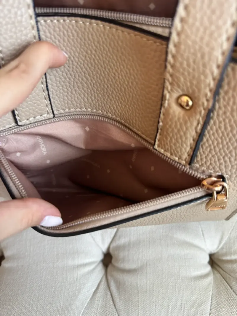 Cartera beige Amphora con correa NUEVA - 4