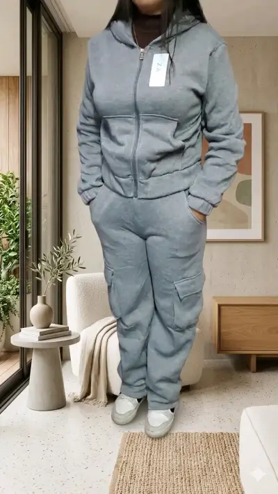 Conjunto deportivo azul con capucha - miniatura 2