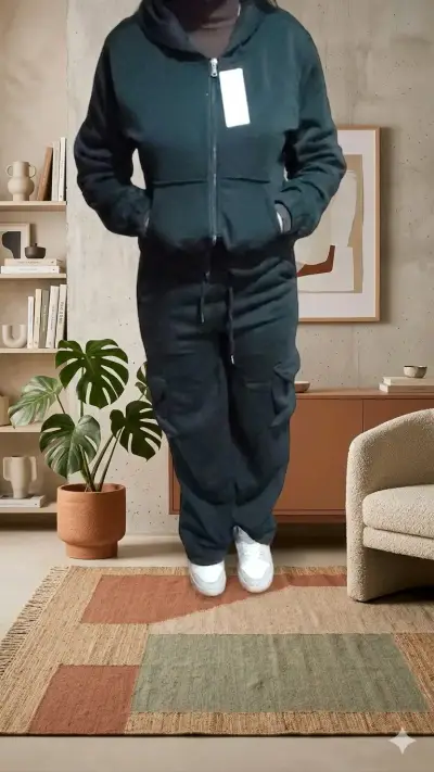 Conjunto deportivo azul con capucha - miniatura 4
