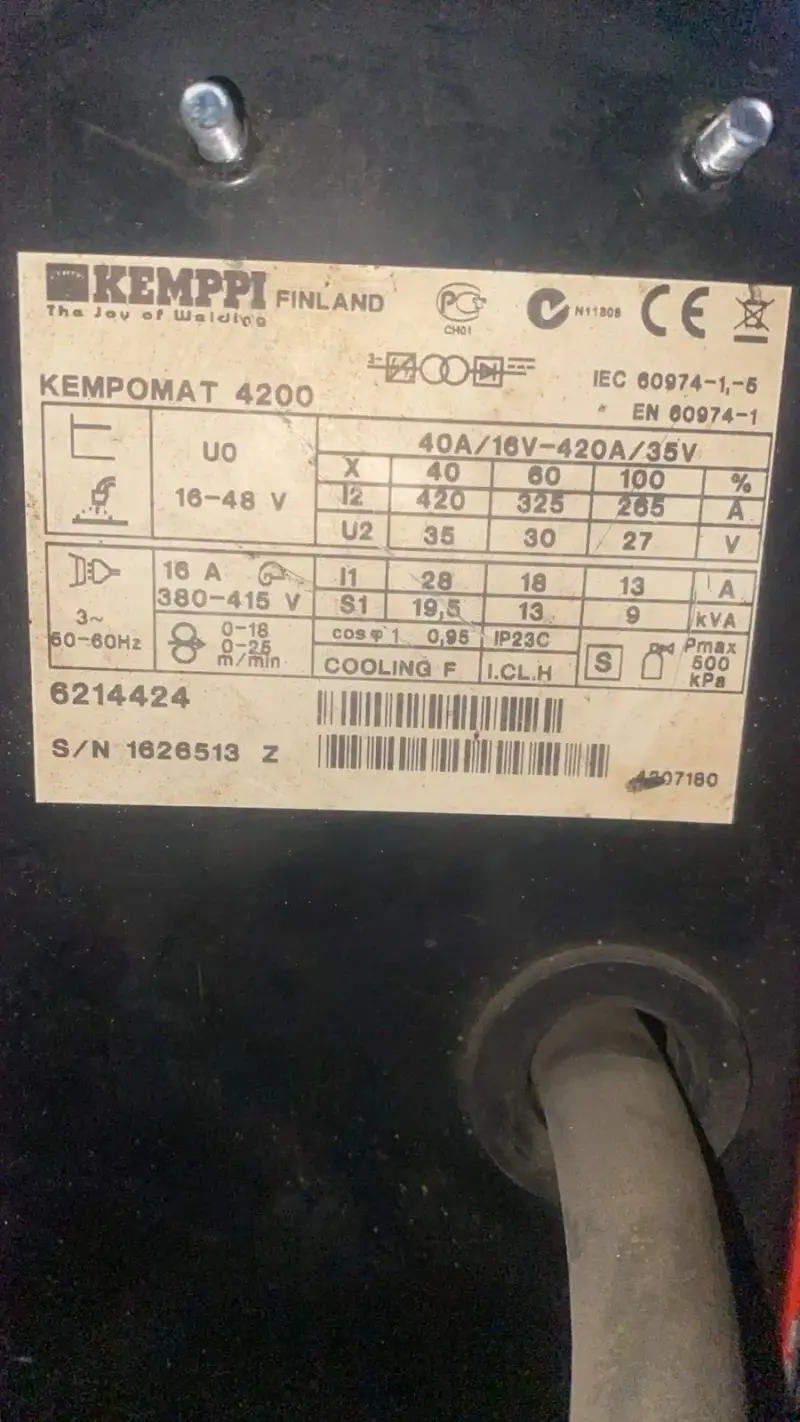 Maquina soldar mig kemppi kempomat 4200 - 2